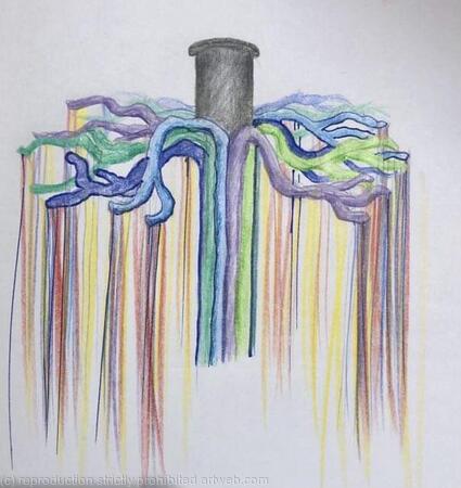 Forêt des contes, dessin préparatoire