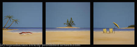 Beach Art Triptych