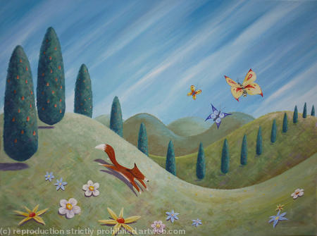 Over Fields & Past The Houses