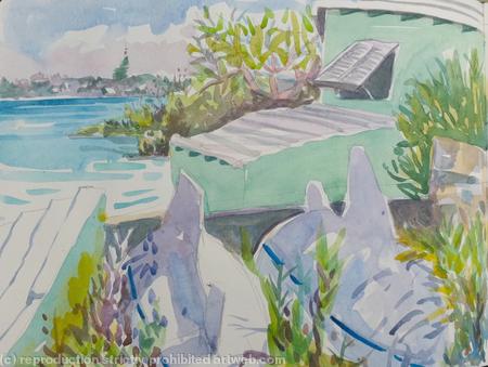 Upside down boats Bermuda