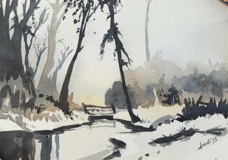 Misty Norfolk Morning in Winter