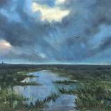 Wet Marshland Scene, Norfolk, UK 30'x20'