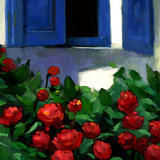 Blue Window Roses