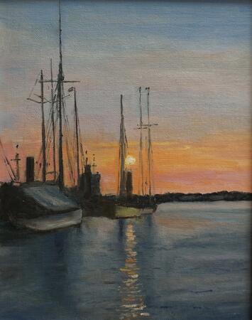 Sunset and old gaffers