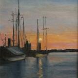 Sunset and old gaffers