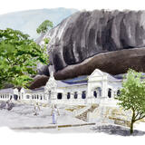 Dambula Cave Temples, terrace