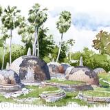 Kantarodai, ancient dagobas,Jaffna