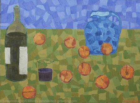 Still life with peaches