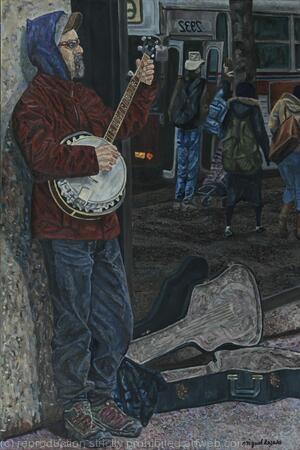 Banjo man on Granville st.