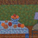 Lamp and some fruits