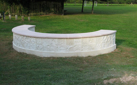 Anniversary seat at Langrish Primary School