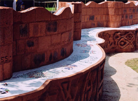 Gaudi Inspired Bench Seat - Detail