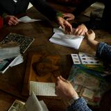 during a workshop for 'The Soldiers Daughters'