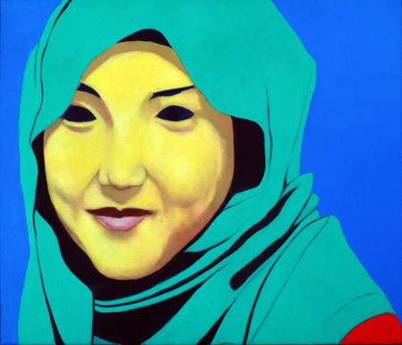 The girl with the Green Hijab