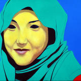 The girl with the Green Hijab