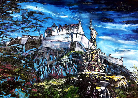 Edinburgh Castle Blue