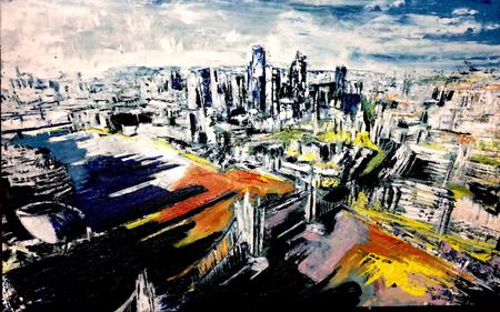 Panorama blue orange 