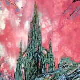 Scott Monument steps red. 