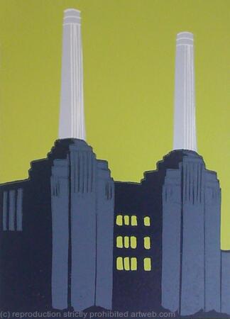 Battersea Power Station (charcoal)