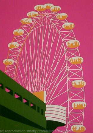 The London Eye (on pink)
