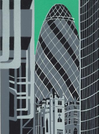 The Gherkin from Lloyds (green)