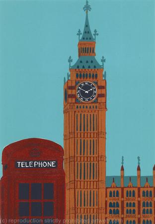 Big Ben with Red Telephone Box