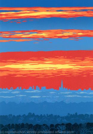 Sunrise over London (from the Hog's Back)