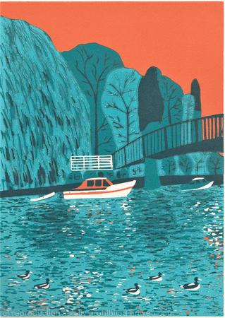 Eel Pie Island with Footbridge