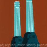 Battersea's Chimneys (teal)