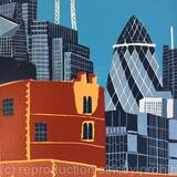 The Tower of London with the Gherkin and City