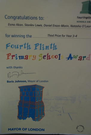 Forth Plinth Primary school Award
