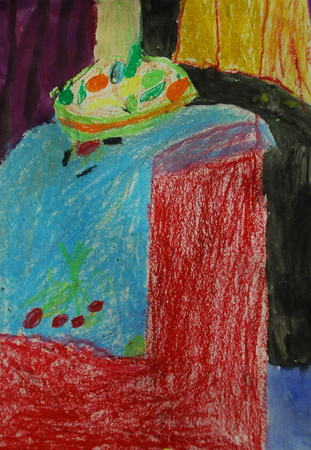 still life study by 8year old child