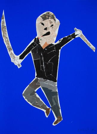 figure, collage by 8 yearsold