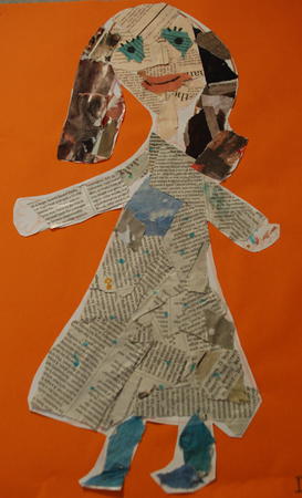 figure collage by 6 year old