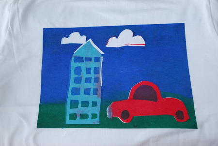  Screen Print T-shirt by 8 year old