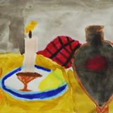 still life study by a 9 year old