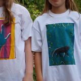 Children Wearing their own design and screen print T-shirts