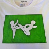 screen print T-shirt by 10 year old