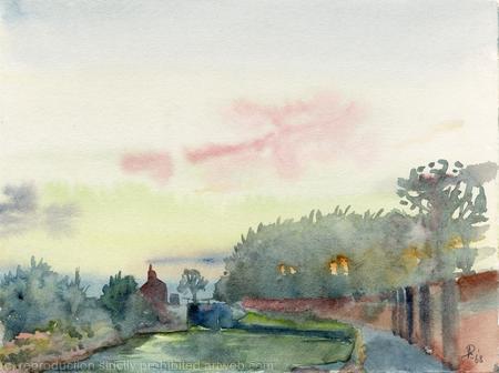 1968 Canal at hanwell- Sunset