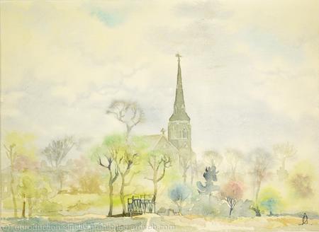 1971 Bridge Over River Brent by St marys Church