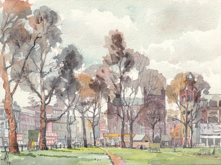 1975 Sheperds Bush Green, South-West Corner 