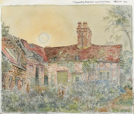 261. Kingsnordley. Shropshire-Ruin of old home 9pm -29.8.1993