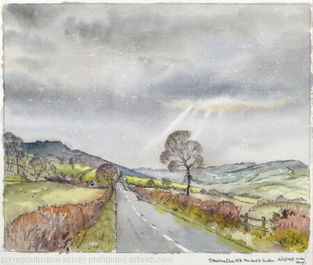284. Tittestone Clee Hill. The Road to Ludlow. Warm damp. -2.12.1993