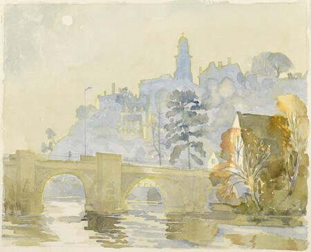 111. Untitled -River Severn with Bridge and St Marys -c.1988
