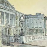 1968 Somerset House West Side and Waterloo Bridge