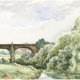 1970's River Brent, Hanwell With Willow