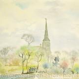 1971 Bridge Over River Brent by St marys Church