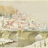 121. Bridgnorth, St Leonards Church, from Low Town -1986