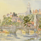 113. Untitled -Bridge and St Marys from Low Town -c.1989