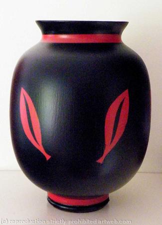 Red & Black Vase